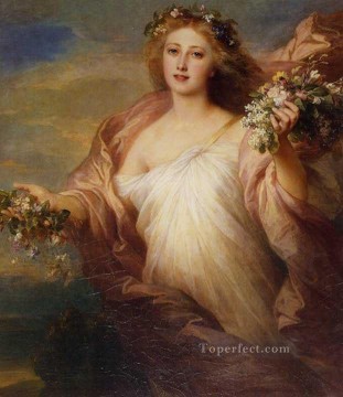  Primavera Pintura - Retrato de la realeza de primavera Franz Xaver Winterhalter